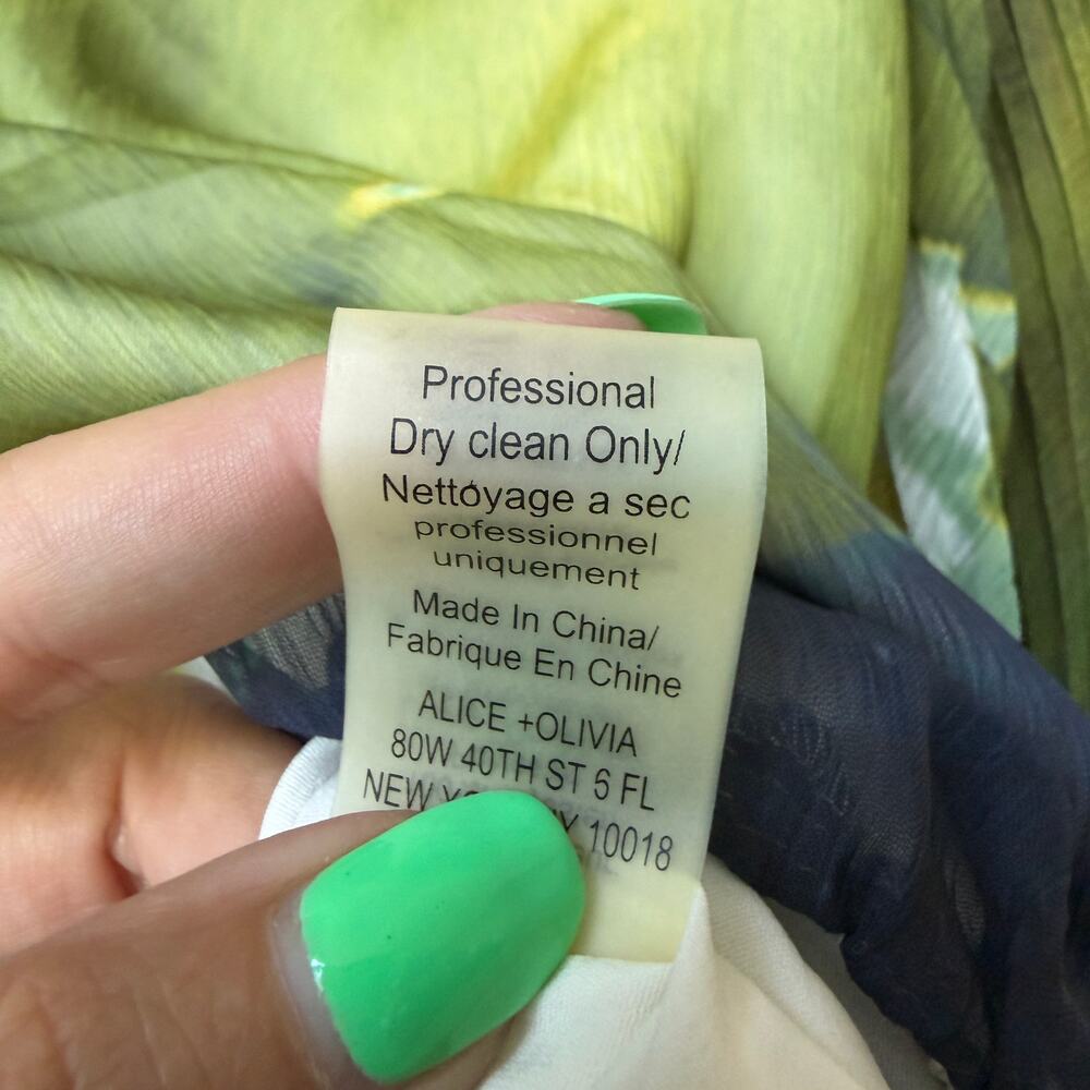 Alice + Olivia Briar Multicolor Accordion Sleeve Top Size XS - Picture 6 of 6